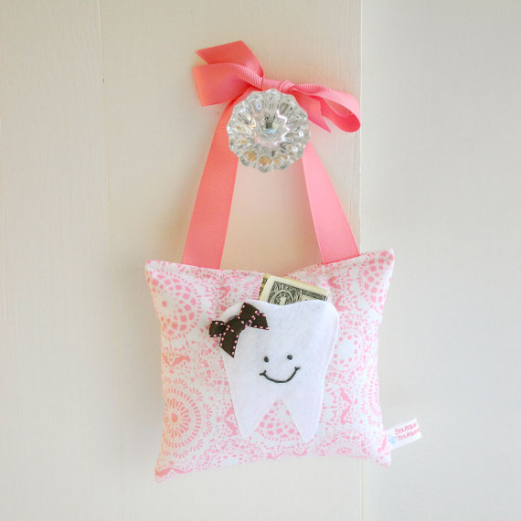 Shabby Chic Girls Tooth Fairy Pillow
